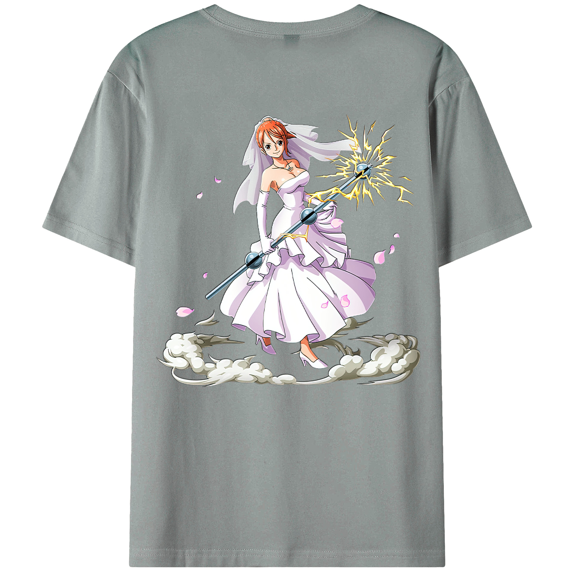 （画像用） ワンピース ナミ ONE PIECE Nami 綿100％ メンズ半袖Tシャツ（バックプリント） 通気性